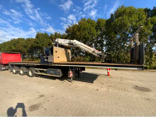 2001 Nooteboom Remorque surbaissée extensible (35,5 m) avec grue mobile 2010 Knowledge Crane R40/120
