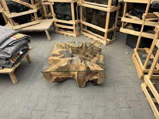 Wortel salontafel 80x80