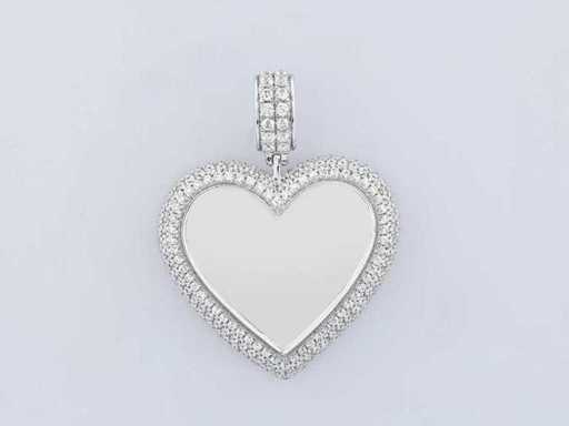 Ciondolo fotografico personalizzato - personalizza qualsiasi foto o immagine su un elegante ciondolo a cuore in argento sterling 925