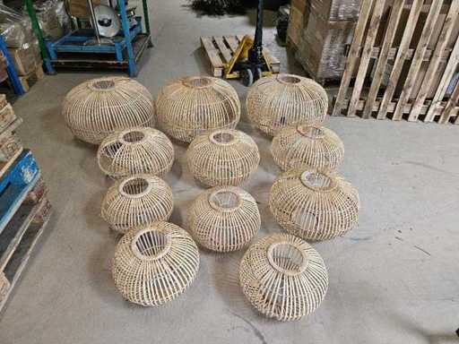 Lampe suspendue en bambou 10x