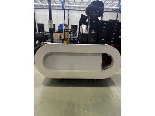 DJ meubel wit ovaal LED DEFECT