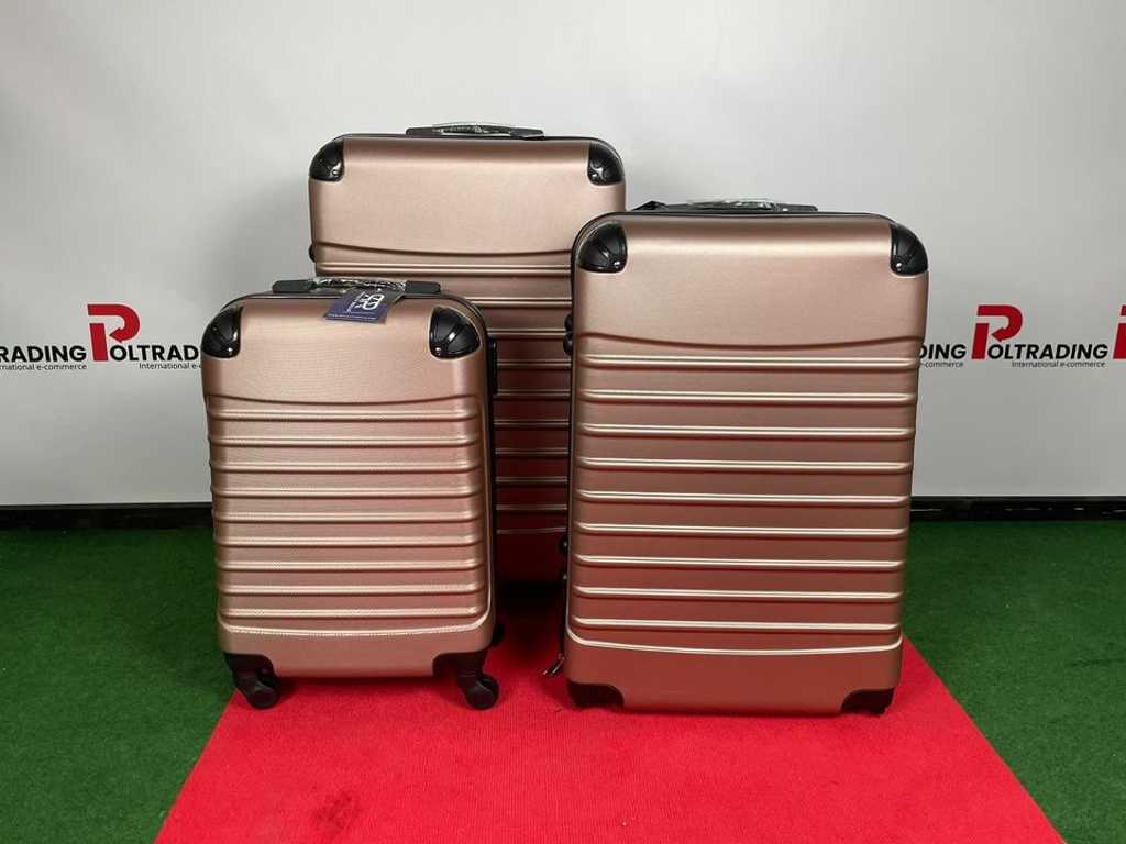 Travel suitcase set 20"- 26"- 28" Rosé gold