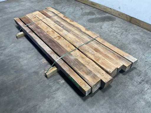 Teak bar 230x8-16 cm (7x)