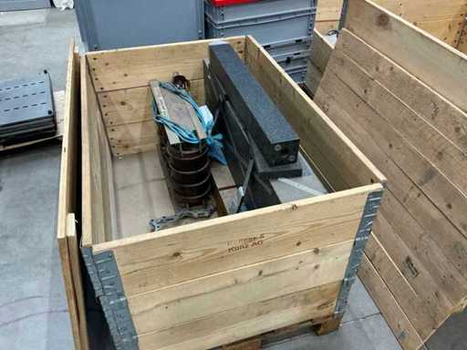 Granite flat table parts and radio reception amplifier