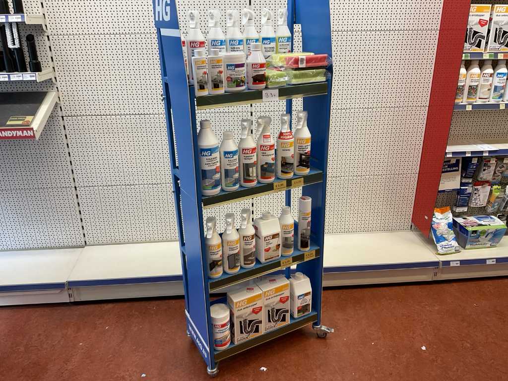 HG Cleaning products in display rack