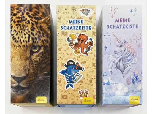 *NOI* Cutii Ademo Index cu motive Leopard, Ahoy, Unicorn (217 piese)