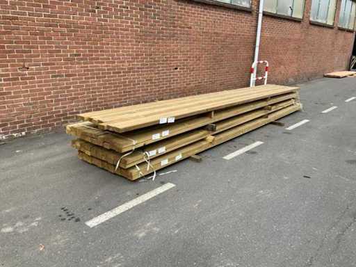 Spruce beam green impregnated 5100x95x45 mm (20x)