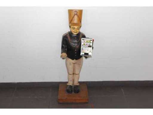 Houten butler met slotmachine