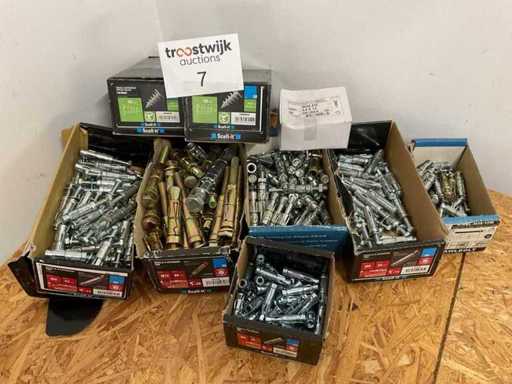 Charge von Ankerbolzen und -stopfen