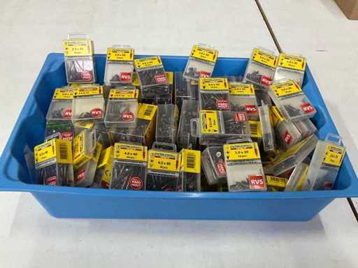 Rotadrill Assorti diverse schroeven RVS en verzinkt (100x)