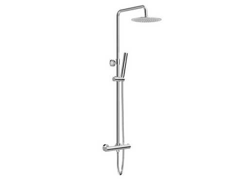 ENSEMBLE DE DOUCHE PLUIE RONDO - THERMOSTATIQUE - MONTÉ EN SURFACE - BELGAQUA - CHROME
