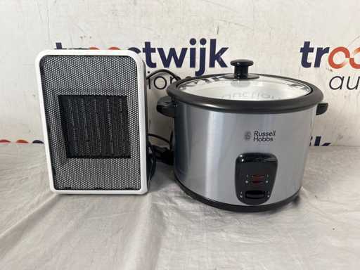 Russell Hobbs 19750-56 Cook@Home - Rijstkoker |Eurom Safe-T Heater 2400 – Keramische kachel