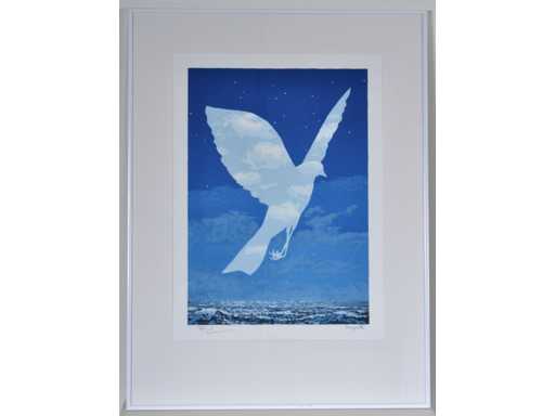 René Magritte - L’entrée en scène - lithographie