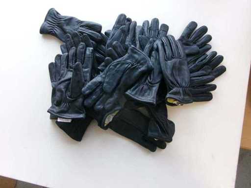 Leather gloves, 50% aramid, as good as new (R12) (10x)