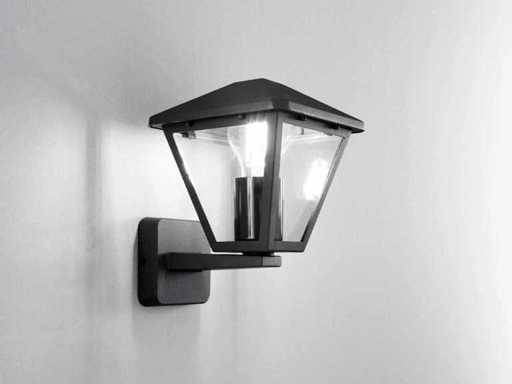 12 lanternes murales Intec Prisma Up anthracite