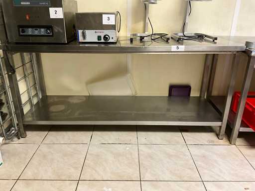 Table de travail en acier inoxydable (2x)