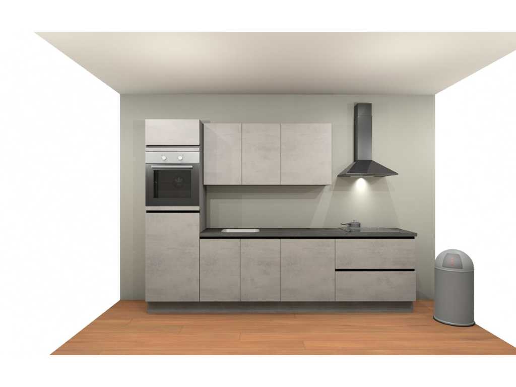 Nobilia - Riva Decor Concrete grey - Kitchen layout