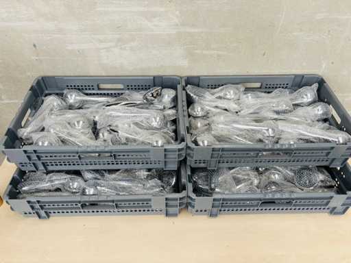 (X100) - Verchroomde metalen handdouche met 3 straaltjes 