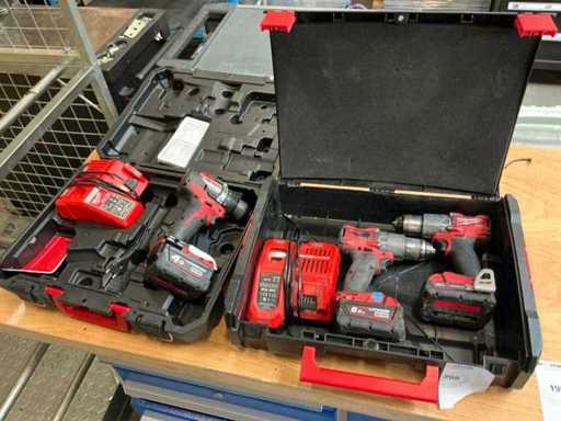 Milwaukee Accu-schroefboormachine (3x)