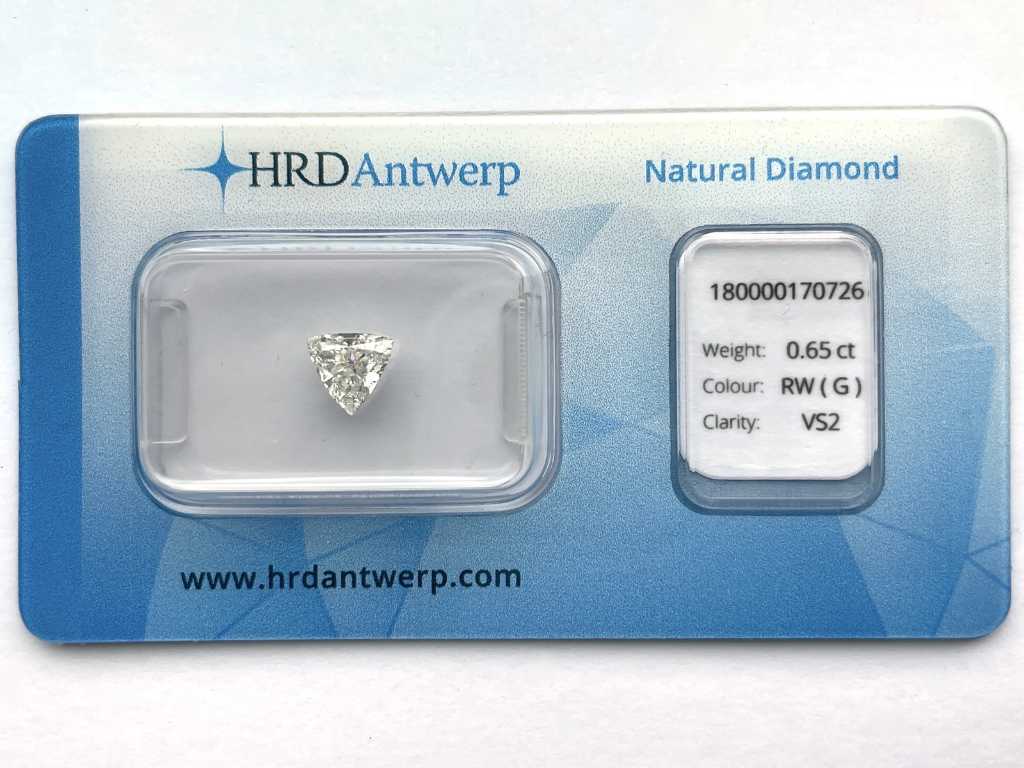 Diamant - 0.65 karaat echte diamant (gecertificeerd)