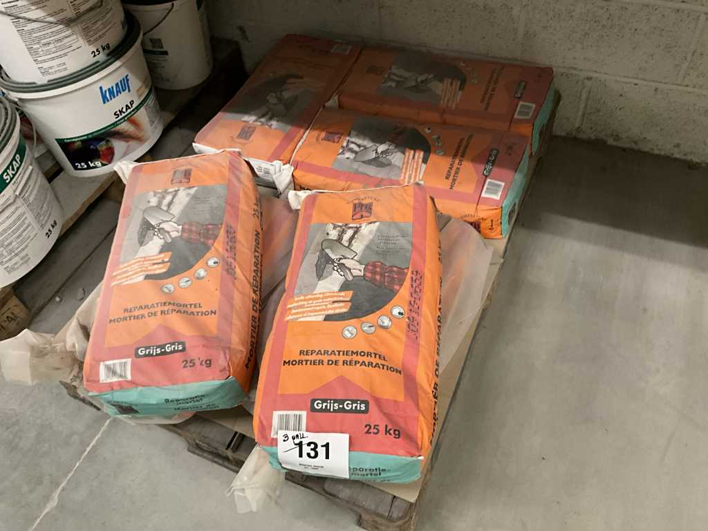17 assorted bags of mortar and plaster COMPAKTUNA, FERMACELL