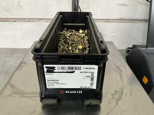 Würth 6.50 kg Zeskant tapbout M8 x 25 in stapelbare bak