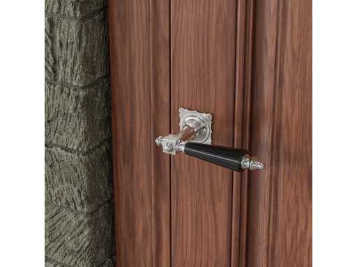 (116x) Deurkruk Deluxe Nikkel Donker - Jugendstill