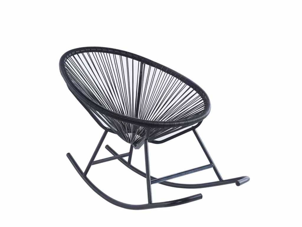 Schwarzer Swing Loungesessel