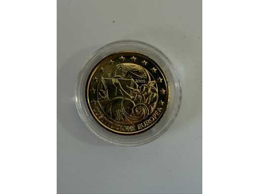 2 euro placate cu aur în Franța 2005