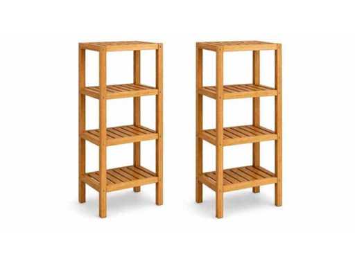 Set di 4 mensole in legno con 4 livelli – Altezza 1 metro – Con viti – Alcuni difetti estetici