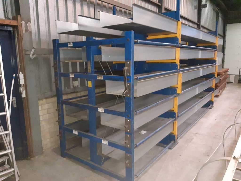 Double-sided rotatable material rack