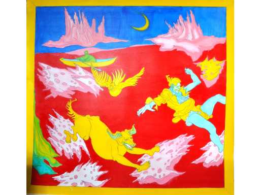 Conrad Bird - Crossing the belawares - acrylic on canvas - 230x195 cm