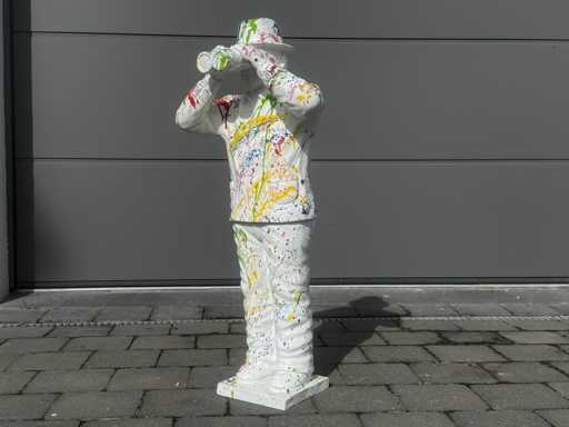 Man met Verrekijker H90cm Splash