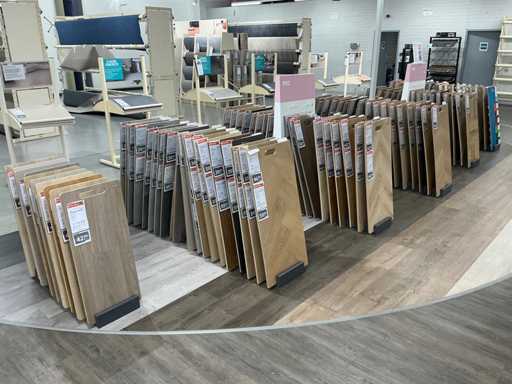 Partij vloer samples met houders