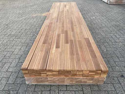 - Guyana Teak Vlonderplanken Gevingerlast 4000x70x21mm (84x)
