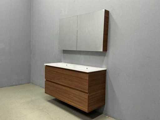 Detremmerie – Wallnut – Badezimmermöbelset 120 cm