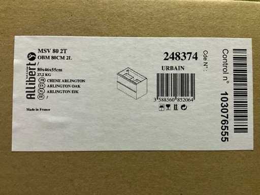 Basisschrank (2x) + Waschbecken