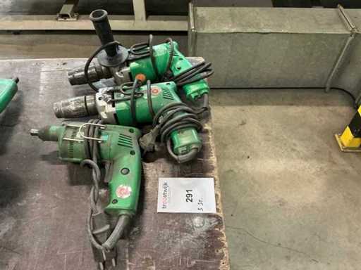 Hitachi Elektrische schroefmachines (3x)