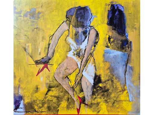 Stampa offset Gerdine Duijssens 'Bather'