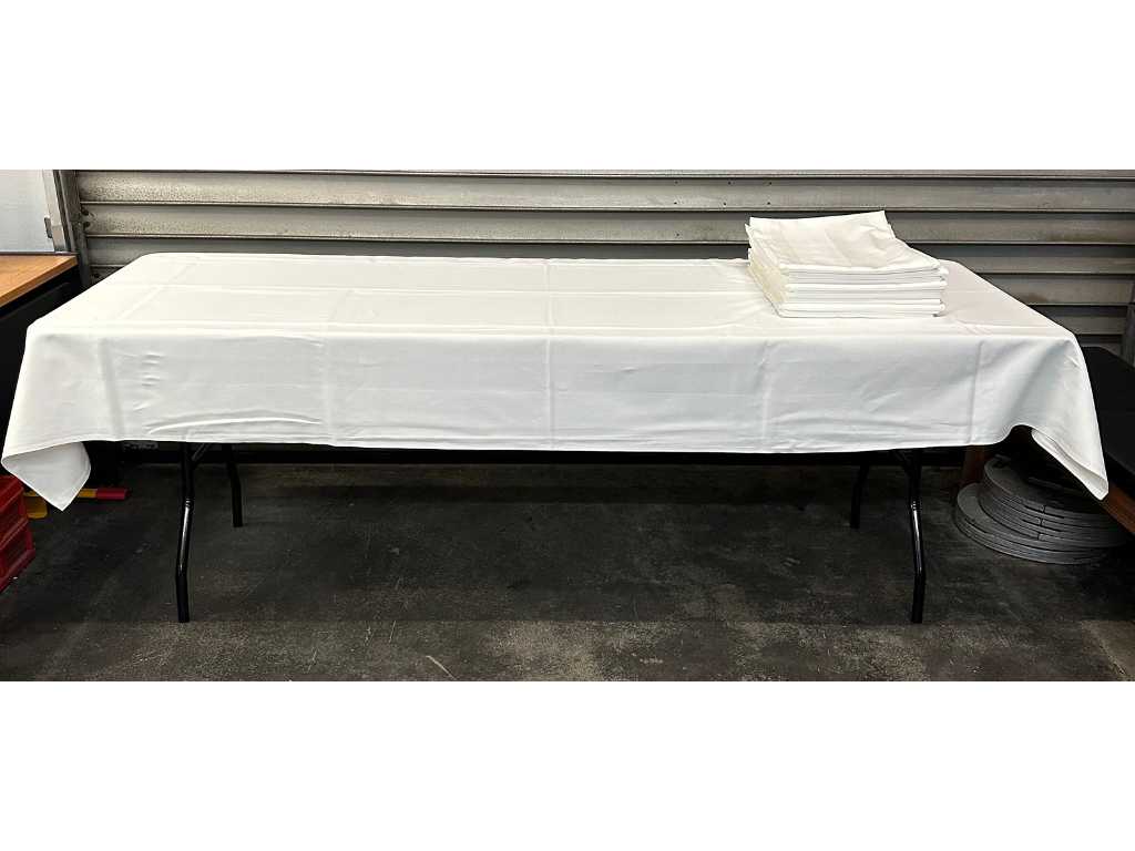 Tablecloth 130x190 cm fabric white (10x)