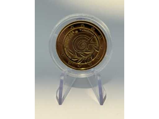 Moneta commemorativa da 2 euro placcata oro Spagna 2013 El Escorial