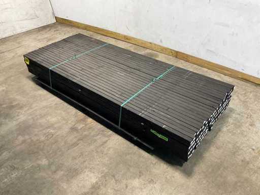 Douglas regel geschaafd zwart 278,5x7x4,5 cm (96x)