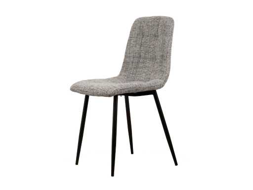 Chaise de design gris chenille (6x)