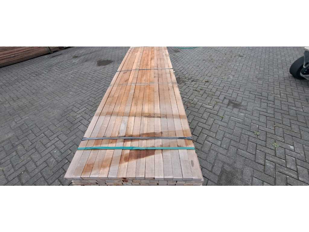 Massaranduba hardhouten regels fijnbezaagd 40x60mm, lengte 200cm