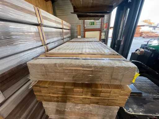 Guyana Teak planken geschaafd gevingerlast 3000x90x27mm (74x)