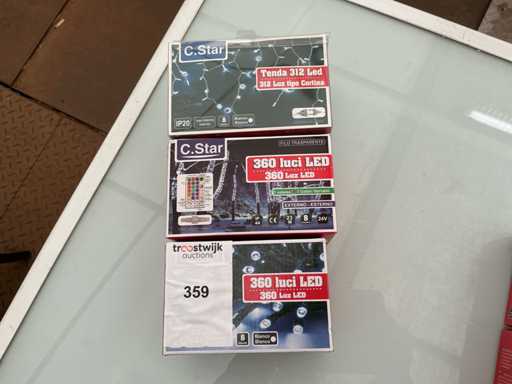 C.Star. IP20+IP44. Innen- / Außenbereich, Weihnachts-LED-Beleuchtung. (3-fach)