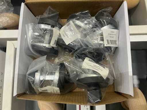 Toilet set round matt black (200x)