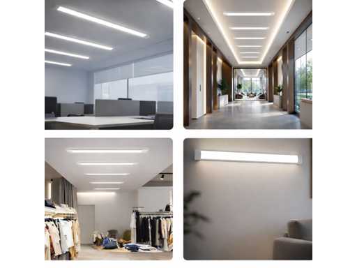 60 x LED Batten 36W – 120cm – 6500K Koud Wit – Koppelbaar – TETRA-120