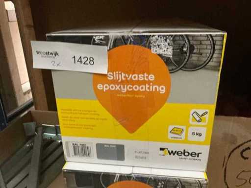 Rivestimento epossidico Weber resistente all'usura 5kg (2x)