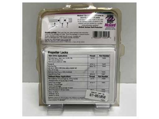 McGard Mercury Bravo III propeller lock - 74053 - 67-851058